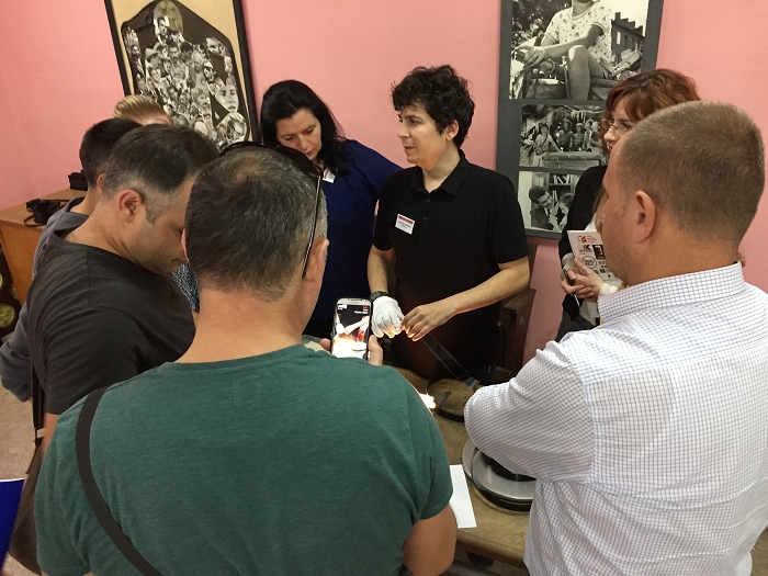 Jonathan Farbowitz (MIAP '16) provides an overview of film handling as part of the Archives in Motion workshops held in Tirana, Albania, October 2016.